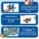 Adventskalender Puzzle 2026 – 1008 Teile, 70 x 50 cm mit 24-Tage Weihnachts-Countdown – Bild 5