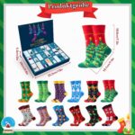 iZoeL Socken Adventskalender 2026 – 12/24 Weihnachtssocken für Damen & Herren – Bild 2