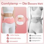 Comfytemp Heizgürtel 16x150cm mit 5000mAh Akku – Kabellos Wärmegürtel für Bauch & Rücken – Bild 7