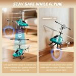 XIKOTEC RC Hubschrauber 31 cm – Ferngesteuert mit 2 Akkus & LED für Kinder ab 8 Jahren – Bild 8