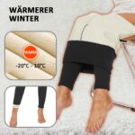 AMIYOYO Thermo Leggings Damen High Waist – Gefüttert mit Plüsch für Winter – Bild 3