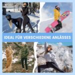 TNNZEET Thermo Leggings Damen mit Taschen – Fleece gefüttert, High Waist für Winter – Bild 4