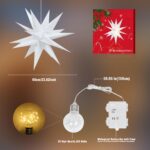 Sky angle 3D LED Weihnachtsstern 60 cm – Warmweisse Beleuchtung mit Timer für Innen & Aussen – Bild 4