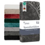 Blumtal Cashmere Touch Spannbettlaken 180x200cm – Plüsch-Mikrofaser mit OEKO-TEX Zertifikat