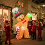 GUDELAK 180 cm Aufblasbarer Lebkuchenmann – LED-Weihnachtsdeko für Garten & Innen – Bild 8