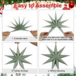 BestoFun 5er Set Papiersterne 30cm Salbeigrün – Elegante Faltsterne für Weihnachtsdeko – Bild 4