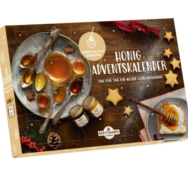 Breitsamer Honig-Adventskalender 2026 – 24 Sorten à 40g für tägliche Honig-Entdeckungen
