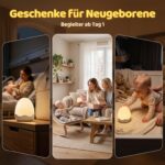 COOLNIGHT Ei-Nachtlicht mit 10 Farben & 10 Helligkeitsstufen – Dimmbar mit Fernbedienung & Timer für Baby – Bild 2