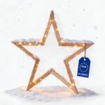 MODO24 Weihnachtsstern 114 cm – FSC-Kiefernholz Bausatz mit Faltmechanismus für Garten