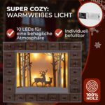 Spielwerk® Adventskalender zum Befüllen Winterlandschaft – 24 Holztürchen mit LED für Weihnachten – Bild 4