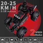 Carox 1:18 Ferngesteuertes RC Auto – 25 km/h Monstertruck mit LED für Kinder ab 6 Jahren – Bild 3