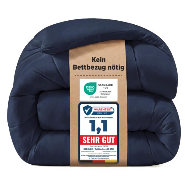 BEDSURE Winterdecke 200x200 cm mit 450 GSM – OEKO-TEX zertifiziert, Microfaser
