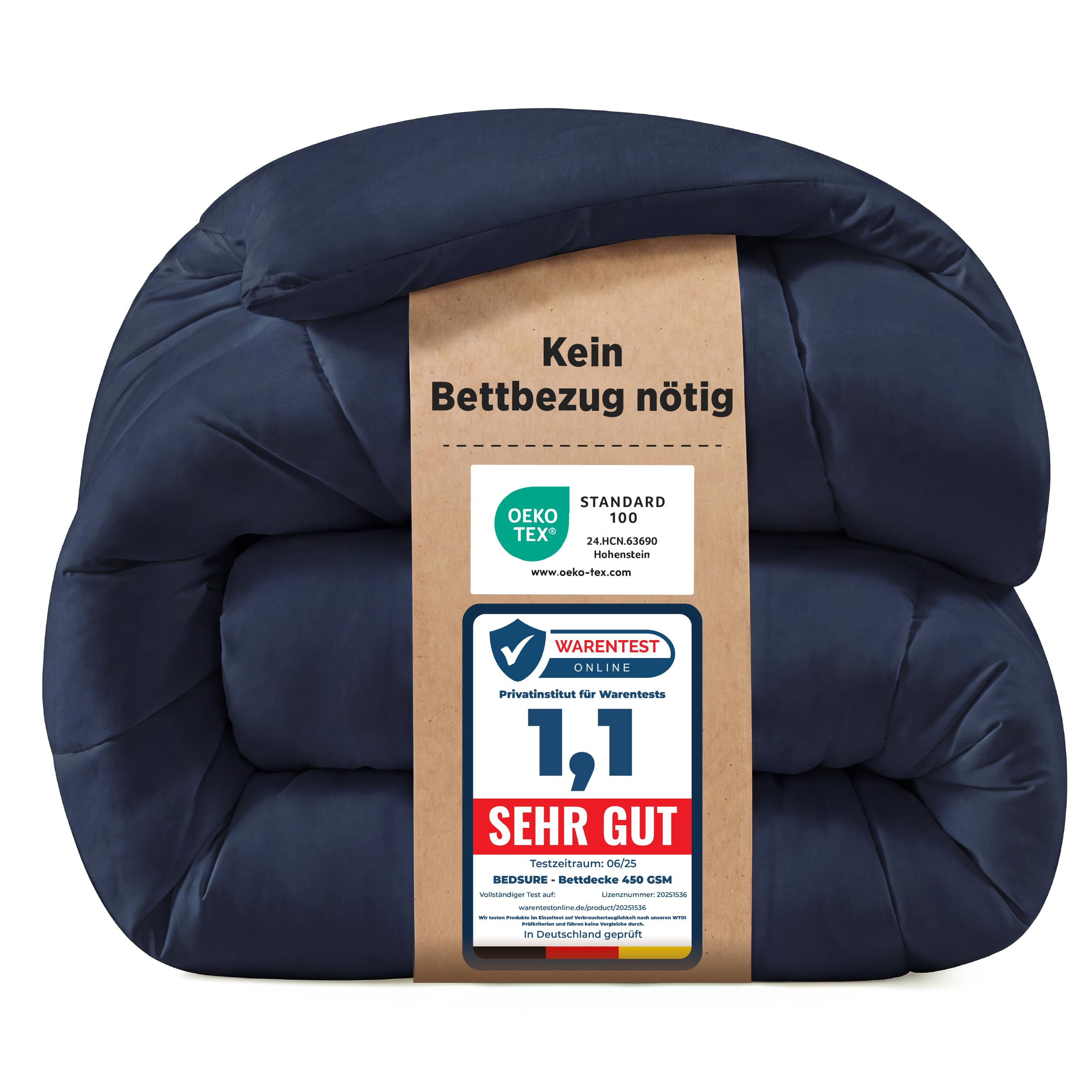 71Eiap1UIdL._SY2501_.jpg BEDSURE Winterdecke 135x200 cm mit 450 GSM – Warme Microfaser Bettdecke, OEKO-TEX zertifiziert – Bild 1