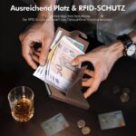 TENBST Slim Wallet Herren mit RFID Schutz & Pop-up Kartenetui – Braun – Bild 5