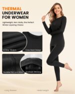SIMIYA Damen Thermounterwäsche Set mit Innenfleece – Ultraleicht & Warm für Winter – Bild 3