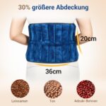 Comfytemp Wärmekissen 1,2kg mit Leinsamen & Tonperlen – Mikrowellen-Heizgürtel für Rücken & Bauch – Bild 3
