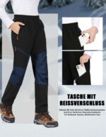 HFDWYJ Winterhose Kinder – Gefütterte Skihose wasserdicht & winddicht für Outdoor – Bild 3