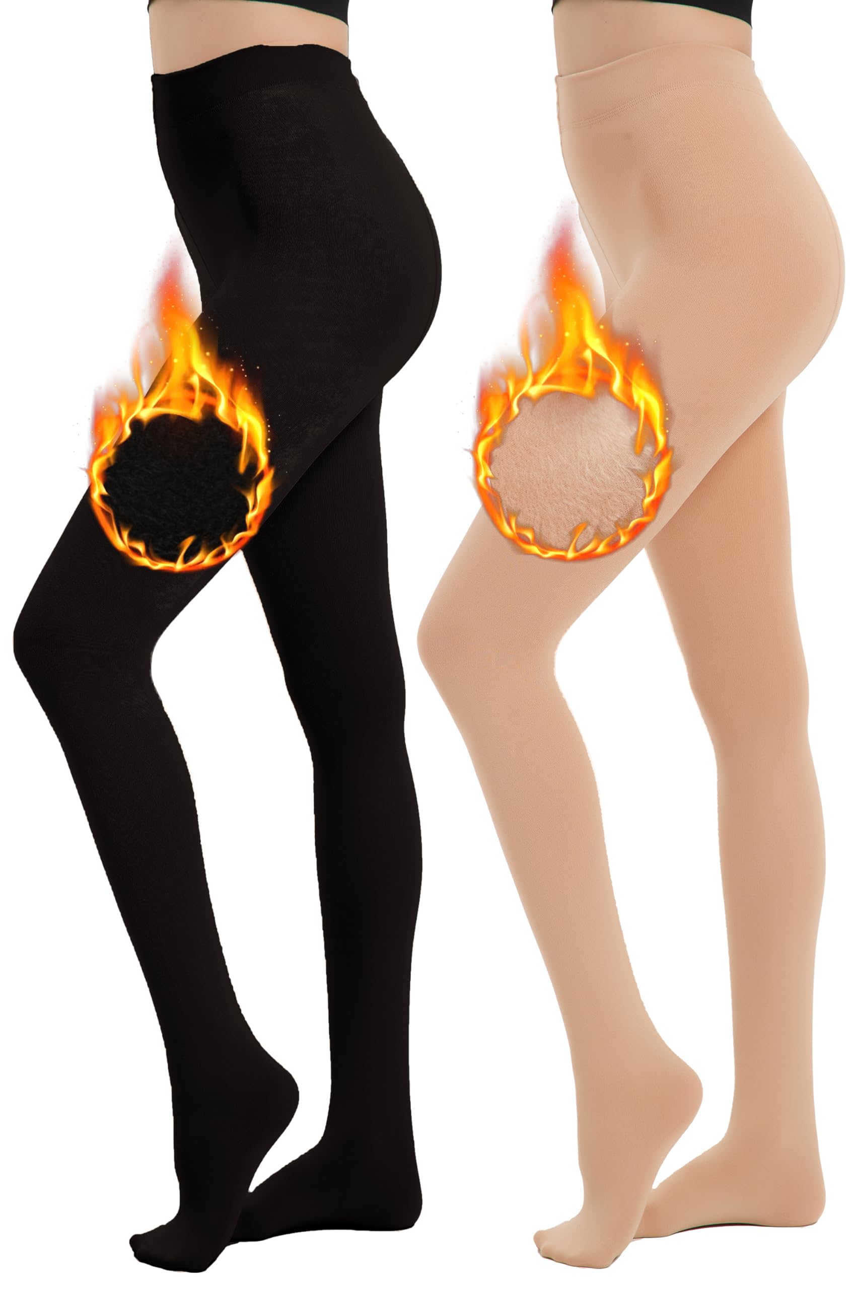 71GMc1QFiAL._SY2560_.jpg Hiltzo Thermostrumpfhosen für Damen – Gefütterte Winterstrumpfhose mit Wärmefleece – Bild 1