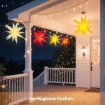 Sky angle 3D LED Weihnachtsstern 60 cm – Warmweisse Beleuchtung mit Timer für Innen & Aussen – Bild 2