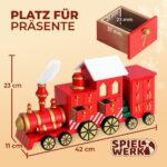 SPIELWERK® Adventskalender Lokomotive zum Befüllen – Wiederverwendbar aus Holz für Kinder – Bild 2