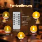 SoulBay LED Teelichter 12er Set Wiederaufladbar – Fernbedienung, Timer & Dimmbar – Bild 3