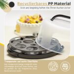 Ohuhu Kuchen Transportbox 3 in 1 – Tortenbox für 25 cm Kuchen mit Doppelgriffen – Bild 8