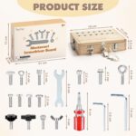 Vanplay Montessori Holzspielzeug mit Schraubendreher-Set – Motorikspielzeug ab 3 Jahren – Bild 2