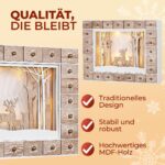 Spielwerk® Adventskalender zum Befüllen Winterlandschaft – 24 Holztürchen mit LED für Weihnachten – Bild 7