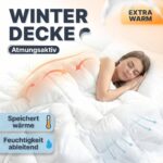KNERST Winterbettdecke 135×200 cm – Daunen & Federn Kassettendecke Made in Germany – Bild 2