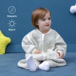 MIKAFEN Baby Schlafsack Langarm mit Füssen 2.0 Tog – Ganzjahres Schlafanzug für Babys – Bild 9