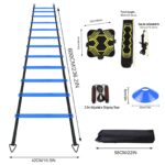 BJNCDIO Fussball Trainingsset – 6m Koordinationsleiter, 12 Hütchen & Kicktrainer – Bild 2