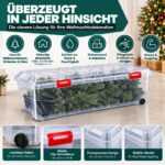 Kreher Weihnachtsbaum Aufbewahrungsbox XL mit Rollen transparent (2er-Set) – 116,5 x 50,3 x 39 cm – Bild 6