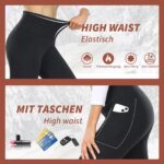 HIPOWER 3er Pack Thermo Leggings Damen – Gefüttert, High Waist, mit Taschen – Bild 4