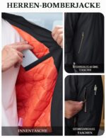 TACVASEN Herren Bomberjacke mit Steppfutter – Übergangsjacke für Alltag & Outdoor – Bild 3