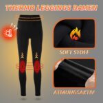 HIPOWER 3er Pack Thermo Leggings Damen – Fleece gefüttert, High Waist, mit Taschen – Bild 5