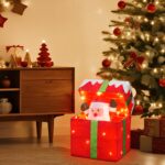 DELICHTER Selbstöffnende Weihnachtsgeschenkbox mit 48 LEDs, Musik & Bewegungssensor – 28×18×30 cm – Bild 7