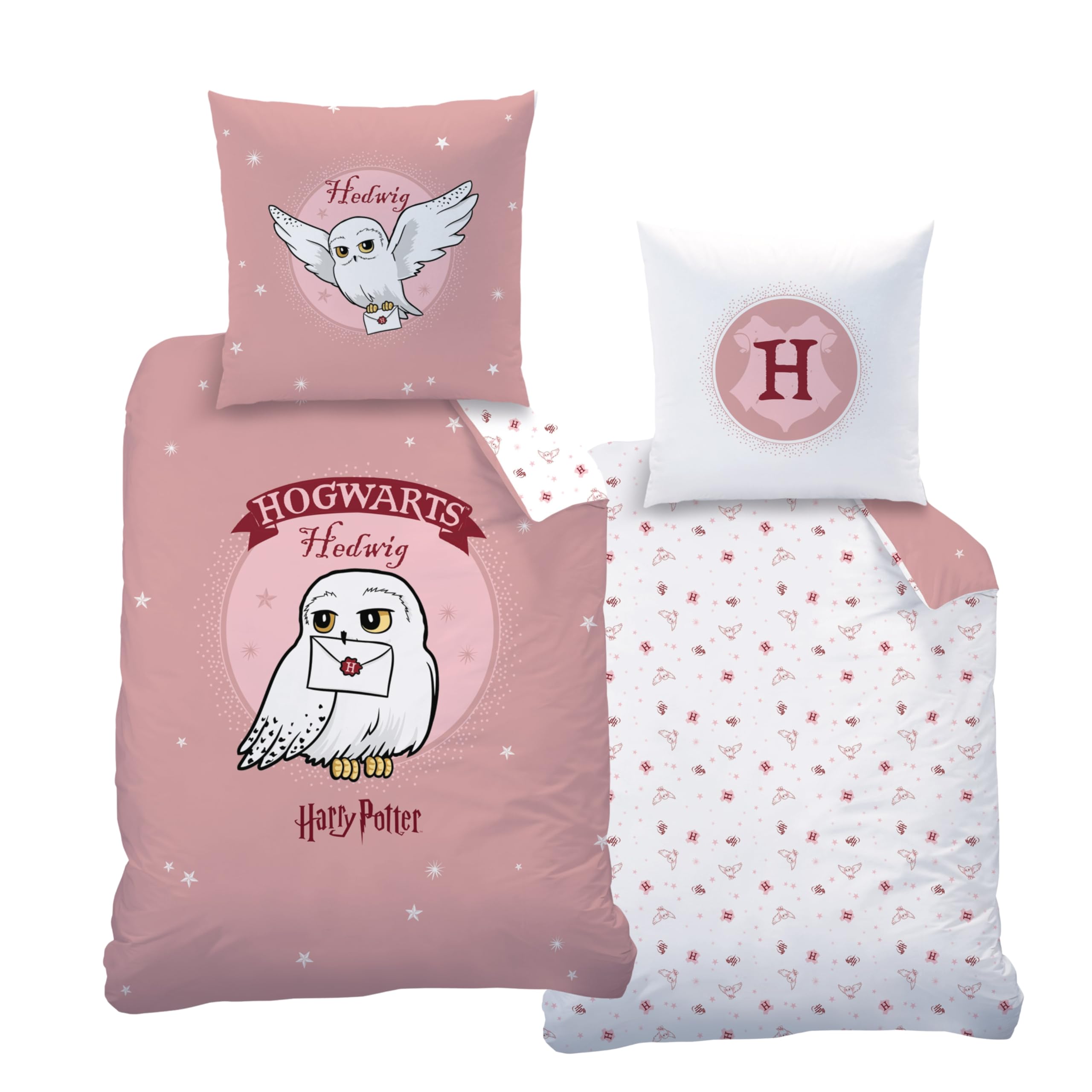 71MPEjkKr2L._SY2560_.jpg Harry Potter Bettwäsche 135x200 Flanell – Hedwig Kinderbettwäsche aus 100% Baumwolle – Bild 1