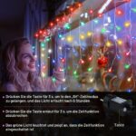 Buudala Eisregen Lichterkette 6,4m IP65 – 200 LEDs mit 8 Modi & Timer für Außen – Bild 4