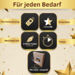 LED Weihnachtsstern Gold 160 LEDs mit Fernbedienung & Timer – dimmbar für Innen & Außen – Bild 7