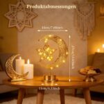 BomKra LED Mond Tischlampe Batteriebetrieben – Warmweisses Nachtlicht für Schlafzimmer & Deko – Bild 2