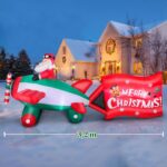 320 cm Aufblasbarer Weihnachtsmann mit LED-Beleuchtung – Wetterfeste Weihnachtsdeko für Garten & Außen – Bild 2
