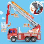 GizmoVine Feuerwehrauto Groß mit Drehleiter – Spielzeugauto mit Sound & Licht für Kinder ab 3 Jahren – Bild 6