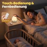 COOLNIGHT Ei-Nachtlicht mit 10 Farben & 10 Helligkeitsstufen – Dimmbar mit Fernbedienung & Timer für Baby – Bild 6