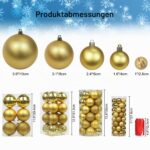25er Set Weihnachtskugeln 6cm – Bruchsichere Christbaumkugeln Kunststoff für Innen & Aussen – Bild 4
