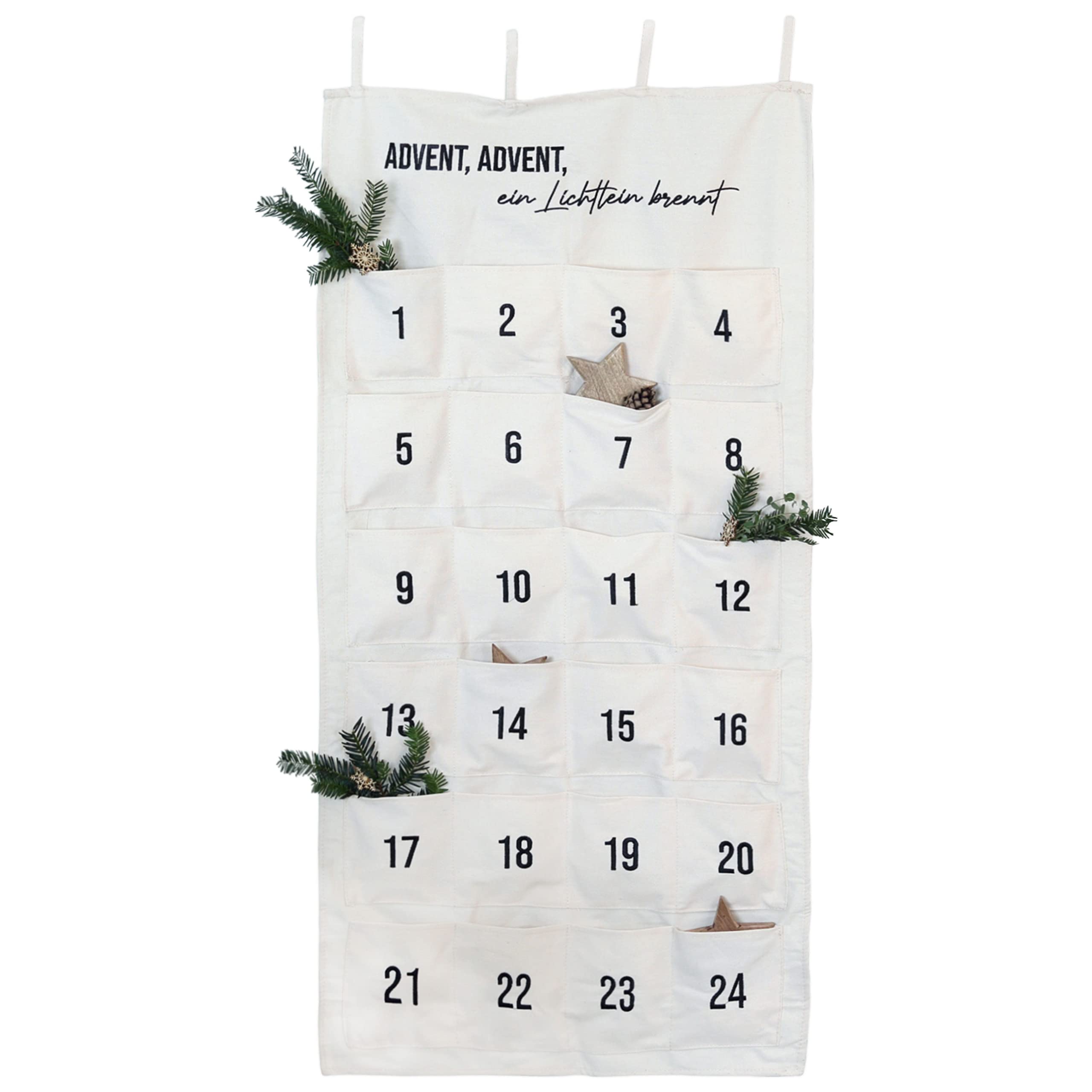 71PGLL-HI1L._SY2560_.jpg Papierdrachen Adventskalender 2026 – Bestickter Wandteppich 120x60 cm mit 24 Stoffbeutel – Bild 1