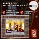 Spielwerk Adventskalender Nikolausschlitten Holz mit LED – Wiederverwendbar & zum Selbstbefüllen – Bild 4