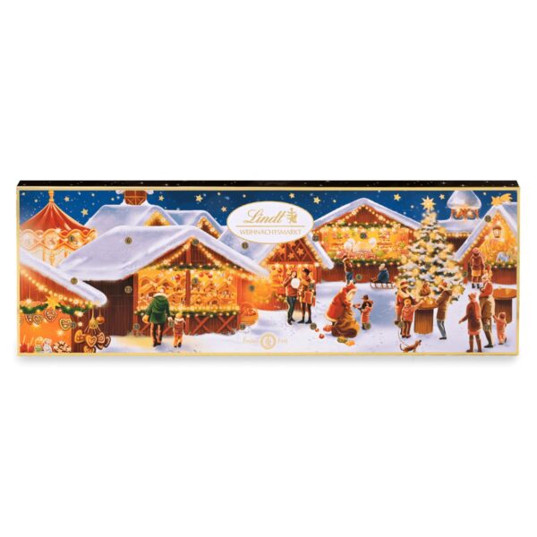 Lindt Adventskalender Weihnachtsmarkt 250g – 24 Schokoladen-Überraschungen