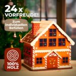 SPIELWERK® XL Adventskalender Lebkuchenhaus – Wiederverwendbar zum Selbstbefüllen aus Holz – Bild 3