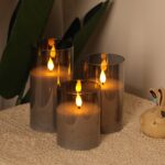 Forever Speed 6er-Set LED-Kerzen Grau Glas – Aufladbar mit Fernbedienung & Timer – Bild 8