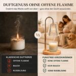 Funistree Kerzenwärmer Lampe mit Timer & Dimmer – Duftkerzen ohne Flamme – Bild 3
